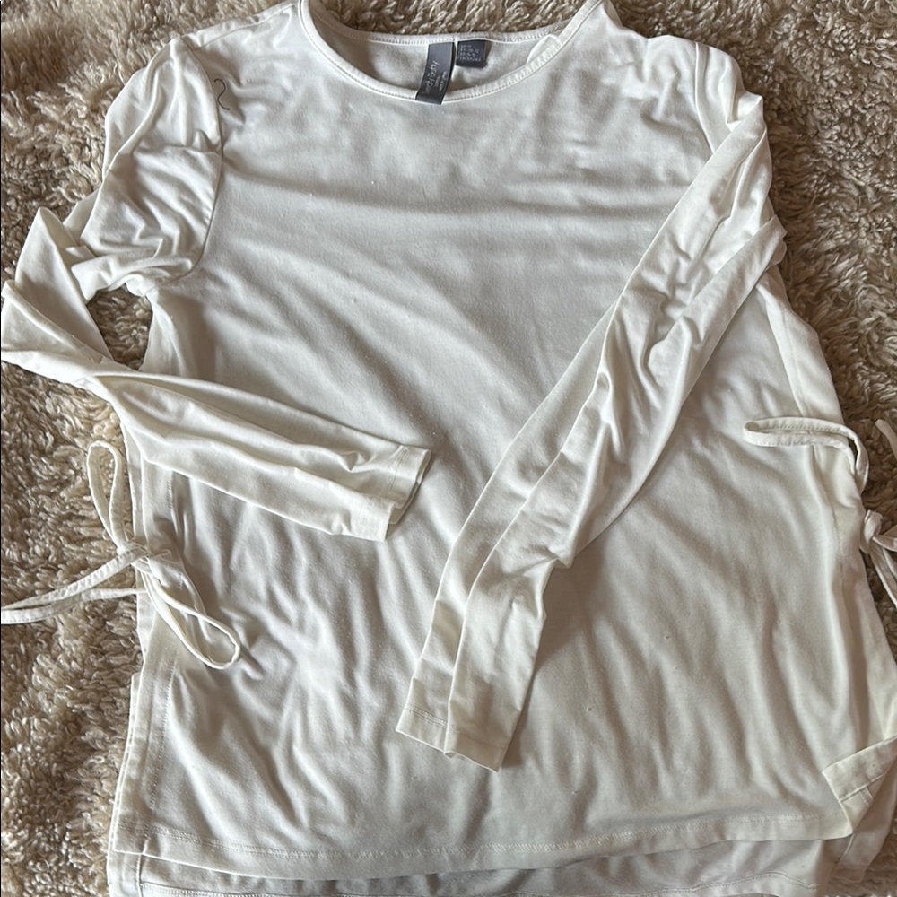 Cream Long Sleeve Top athletic top